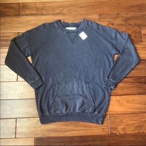 Free People Beach Oversized Blue Grey Sweatshirt Size XS NEW